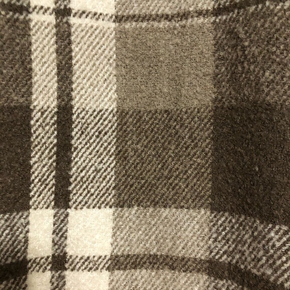 Zara plaid shacket jacket tan brown women’s size large button up‎ wool blend - Picture 8 of 8